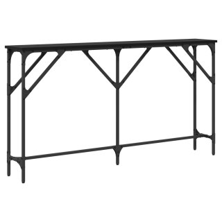  Stolik konsolowy Czarny dąb 140x23x75 cm Drewno inżynieryjne