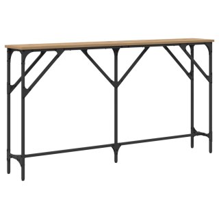  Stolik konsolowy Dąb rzemieślniczy 140x23x75 cm Drewno inżynieryjne