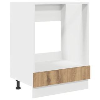  Szafka na piekarnik z dębu rzemieślniczego 60x46x81.5 cm z materiału inżynieryjnego