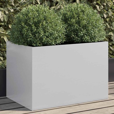 Donica, srebrna, 62x40x39 cm, stal galwanizowana Donica, srebrna, 62x40x39 cm, stal galwanizowana