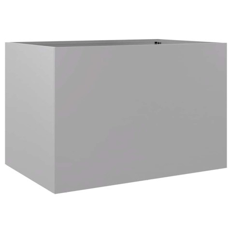 Donica, srebrna, 62x40x39 cm, stal galwanizowana Donica, srebrna, 62x40x39 cm, stal galwanizowana