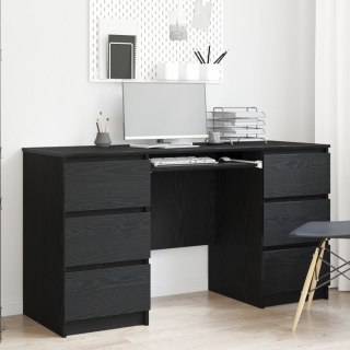 VidaXL Biurka 2 szt. Czarny Dąb 140x50x76 cm Drewno inżynieryjne