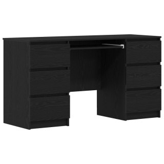 VidaXL Biurka 2 szt. Czarny Dąb 140x50x76 cm Drewno inżynieryjne