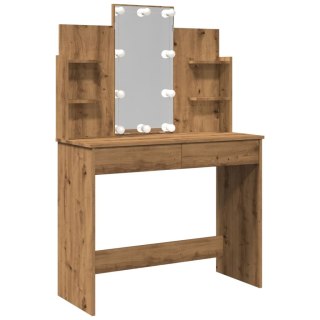 VidaXL Toaletka z oświetleniem LED, dąb artisan, 96x40x142 cm