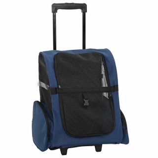 VidaXL Wózek dla zwierząt 3 w 1 Design Niebieski 48x32x57 cm Tkanina Oxford