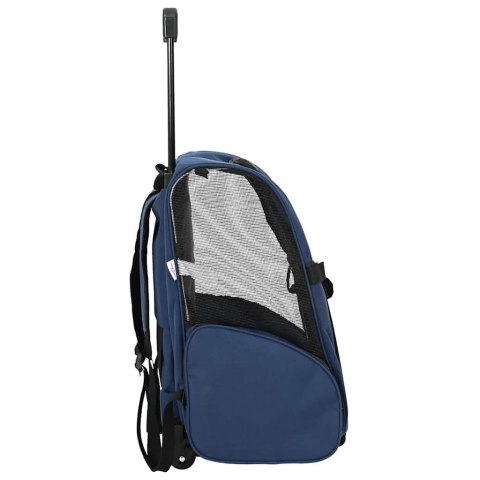 Wózek dla zwierząt 3 w 1 Design Niebieski 48x32x57 cm Tkanina Oxford Wózek dla zwierząt 3 w 1 Design Niebieski 48x32x57 cm Tkanina Oxford