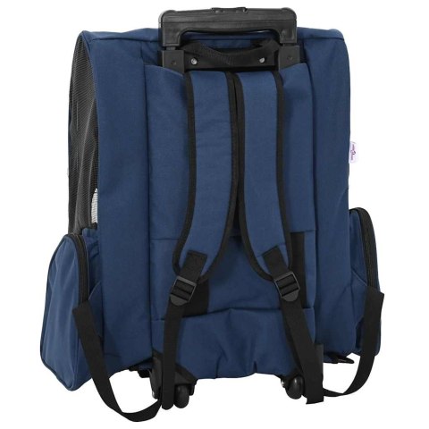 Wózek dla zwierząt 3 w 1 Design Niebieski 48x32x57 cm Tkanina Oxford Wózek dla zwierząt 3 w 1 Design Niebieski 48x32x57 cm Tkanina Oxford
