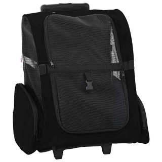 VidaXL Wózek dla zwierząt 3 w 1 Design Czarny 48x32x57 cm Tkanina Oxford