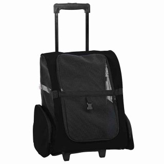 VidaXL Wózek dla zwierząt 3 w 1 Design Czarny 48x32x57 cm Tkanina Oxford