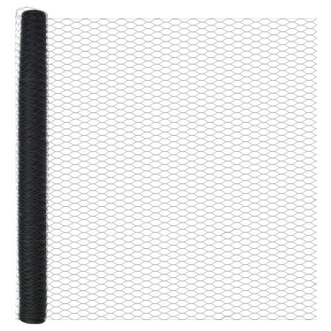 Ogrodzenie heksagonalne Szare 1.4x10 m Stal, Słupki ogrodzeniowe z podstawami 7 szt. Ø32mm 78,5cm Stal ocynkowana Ogrodzenie heksagonalne Szare 1.4x10 m Stal, Słupki ogrodzeniowe z podstawami 7 szt. Ø32mm 78,5cm Stal ocynkowana