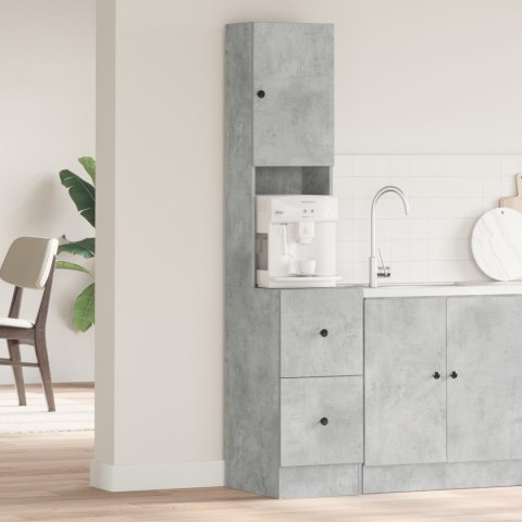 Szafka kuchenna w betonie szarym 35x50x180 cm z płyty wiórowej Szafka kuchenna w betonie szarym 35x50x180 cm z płyty wiórowej