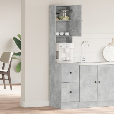 Szafka kuchenna w betonie szarym 35x50x180 cm z płyty wiórowej Szafka kuchenna w betonie szarym 35x50x180 cm z płyty wiórowej