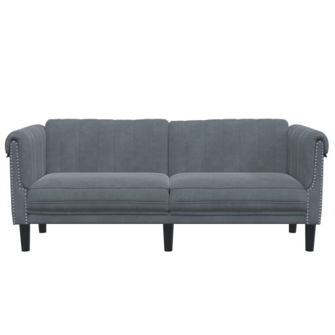  Sofa dwuosobowa, ciemnoszara, aksamit