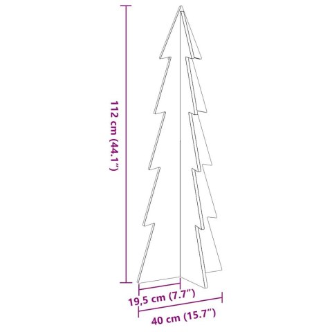  Drewniana choinka do udekorowania, biała, 112 cm, sosnowa