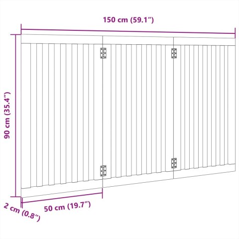  Składana bramka zabezpieczająca dla psa, 3 panele, 150 cm