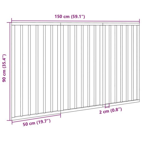  Składana bramka zabezpieczająca dla psa, 3 panele, biała, 150cm