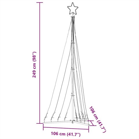  Lampki choinkowe, 447 niebieskich LED, 250 cm