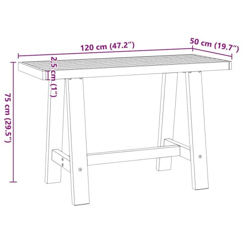  Biurko, NOAIN, 120x50x75 cm, lite drewno sosnowe