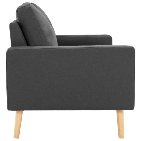  2-osobowa sofa, ciemnoszara, tapicerowana tkaniną