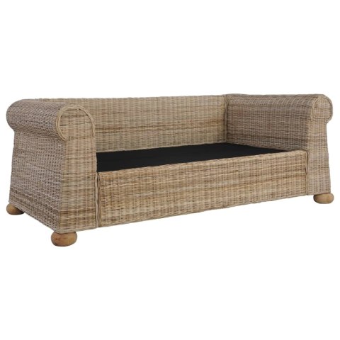  2-osobowa sofa z poduszkami, naturalny rattan