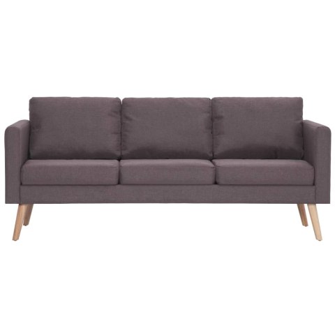  Sofa 3-osobowa, tapicerowana tkaniną, taupe