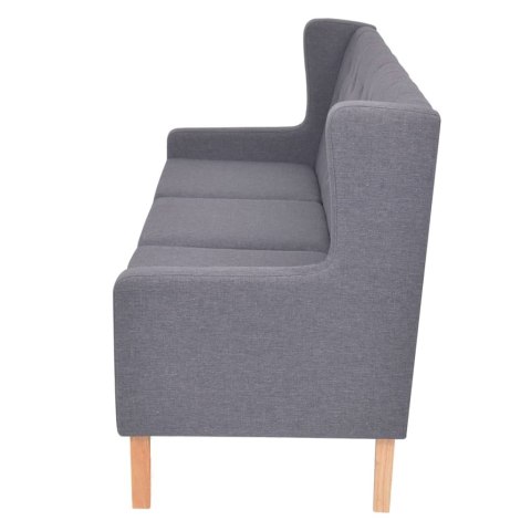  3-osobowa sofa tapicerowana tkaniną, szara