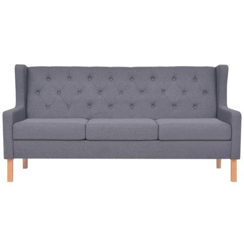  3-osobowa sofa tapicerowana tkaniną, szara