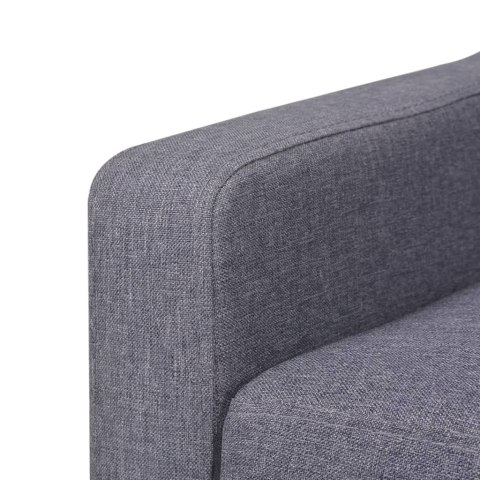  3-osobowa sofa tapicerowana tkaniną, szara