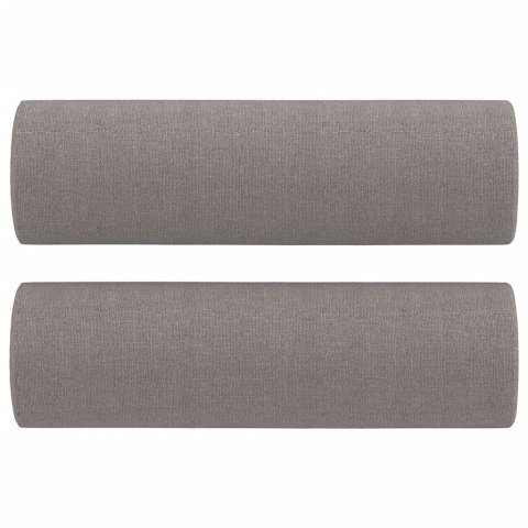  2-osobowa sofa z poduszkami, taupe, 140 cm, tkanina