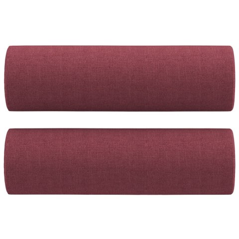  3-osobowa sofa z poduszkami, winna czerwień, 180 cm, tkanina