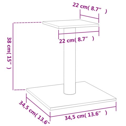  Drapak dla kota z platformą, ciemnoszary, 38 cm