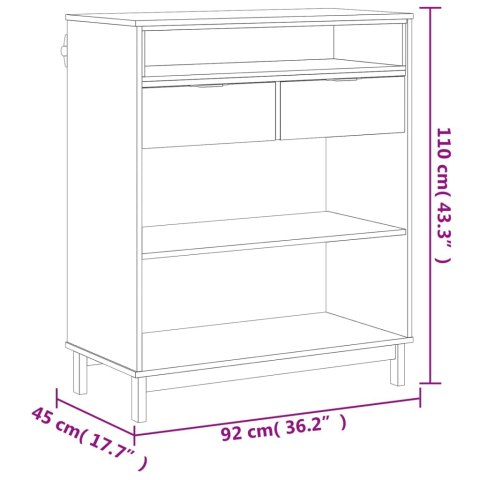  Stolik barowy FLAM, 92x45x110 cm, lite drewno sosnowe