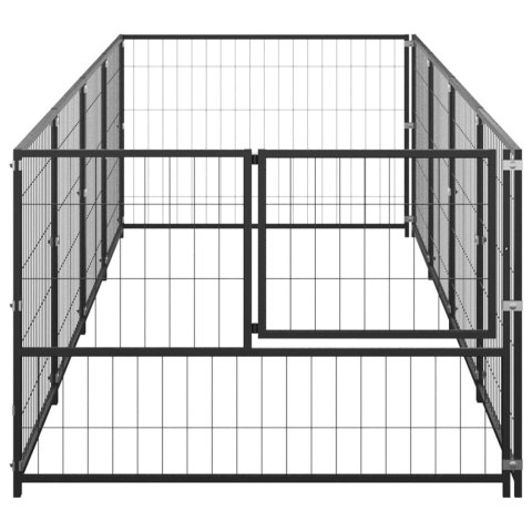  Kojec dla psa, czarny, 4 m², stalowy