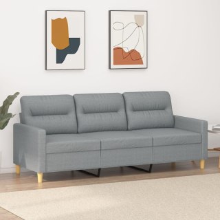  Sofa 3-osobowa, jasnoszara, 180 cm, tapicerowana tkaniną