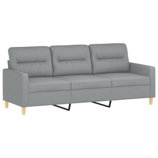  Sofa 3-osobowa, jasnoszara, 180 cm, tapicerowana tkaniną