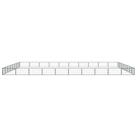  Kojec dla psa, 36 panele, czarny, 100x50 cm, stal