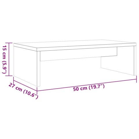  Podstawka na monitor, woskowy brąz, 50x27x15 cm, lita sosna