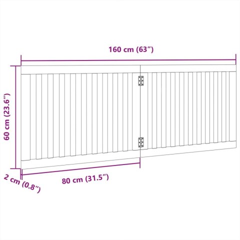  Składana bramka zabezpieczająca dla psa, 2 panele, biała, 160cm