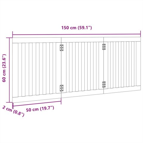  Składana bramka zabezpieczająca dla psa, 3 panele, 150 cm