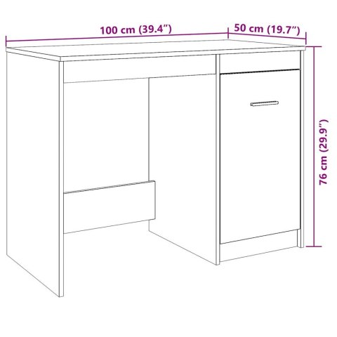  Biurko, stare drewno, 100x50x76 cm, materiał drewnopochodny