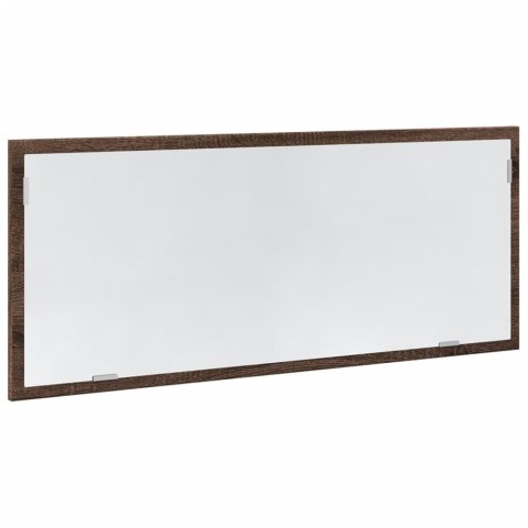  Lustro łazienkowe z LED, brązowy dąb, 100x8,5x37 cm