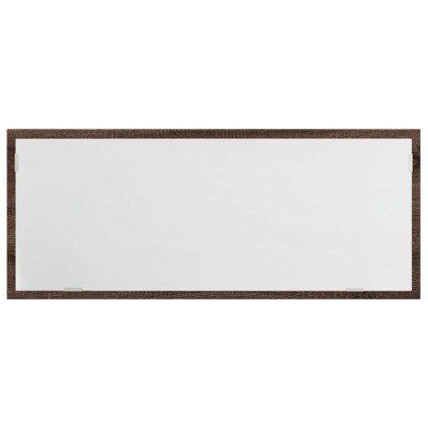 Lustro łazienkowe z LED, brązowy dąb, 100x8,5x37 cm