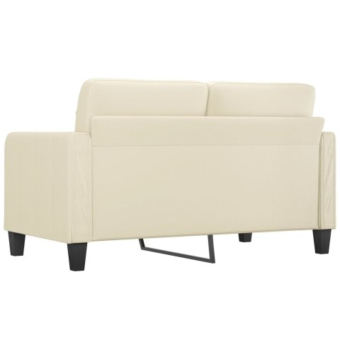  2-osobowa sofa, kremowy, 140 cm, sztuczna skóra