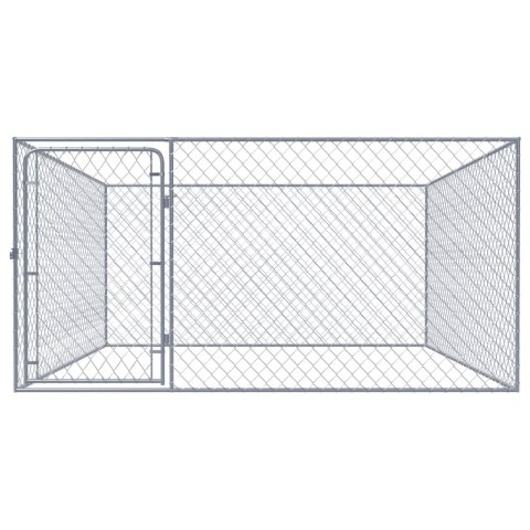  Kojec dla psa z galwanizowanej stali, 2 x 2 x 1 m