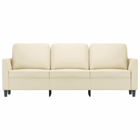  3-osobowa sofa, kremowa, 180 cm, sztuczna skóra