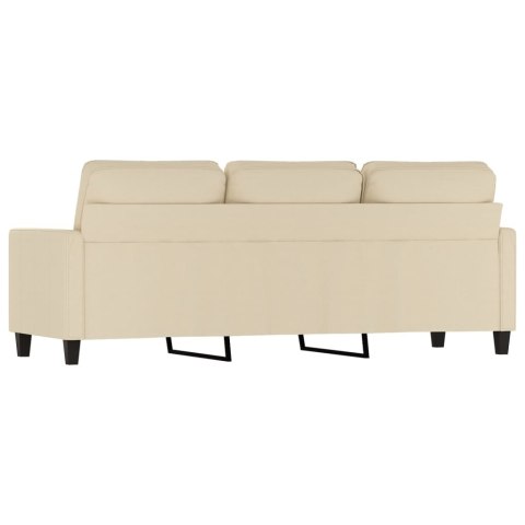  3-osobowa sofa, kremowa, 180 cm, tapicerowana tkaniną