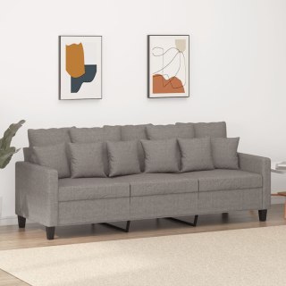  Sofa 3-osobowa, kolor taupe, 180 cm, tapicerowana tkaniną