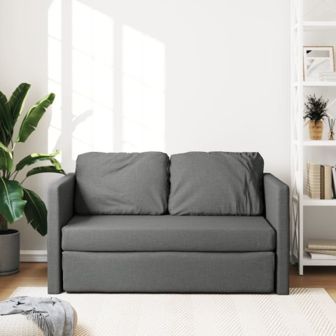  Sofa podłogowa 2-w-1, ciemnoszara, 112x174x55 cm, tkanina