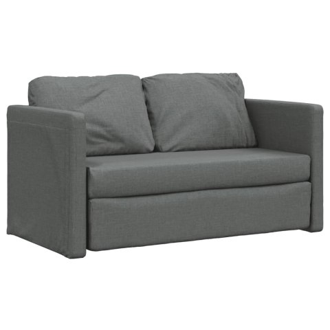  Sofa podłogowa 2-w-1, ciemnoszara, 112x174x55 cm, tkanina