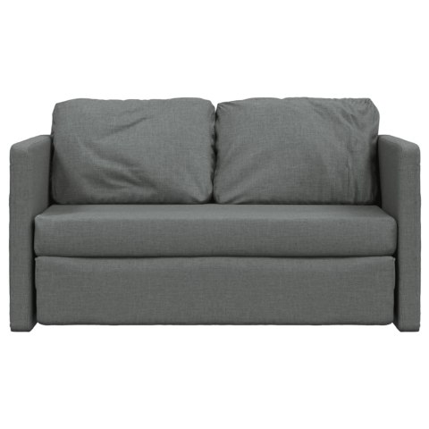  Sofa podłogowa 2-w-1, ciemnoszara, 112x174x55 cm, tkanina